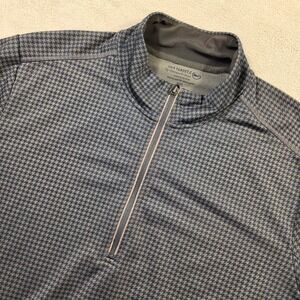 Vineyard Vines Pullover Mens 2XL Grey Houndstooth 1/4 Zip Golf Streetwear